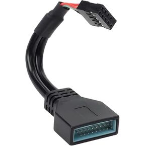 JZYMOD USB 3.0 Header to USB 2.0 Motherboard Adapter Cable Converter 6 inch/15cm - 19 Pin USB3.0 Male to 9 Pin USB2.0 Female Motherboard Cable Adapter in Saudi Arabia