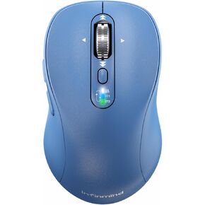 INFINMIND Bluetooth Wireless Mouse for Laptop,USB+BT×2,USB-C Charging,Quiet Multi Device Mouse,Metal 4-Way Super Scrolling,± 3200 DPI,9 Buttons,Ergo Computer Cordless Mice,for iPad/Tablet/Mac/PC/Phone in Saudi Arabia