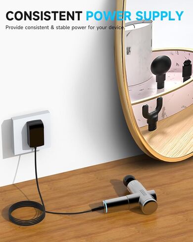 استبدال شاحن بندقية الرسالة 27 فولت للحصول على صورة أكثر وضوحًا 1011666 1012667 1013002 1013983 1013985 Powerboost جهاز تدليك لاسلكي عميق للأنسجة شاحن مسدس تيار متردد/تيار مستمر in Kuwait