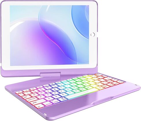 حافظة لوحة المفاتيح MMK متوافقة مع iPad 9.7 بوصة 2018 الجيل السادس، لوحة مفاتيح بلوتوث لاسلكية قابلة للفصل متوافقة مع iPad 2017 (الجيل الخامس) - Air 2/ Air Case، النوم/الاستيقاظ التلقائي المغناطيسي (أزرق بحيرة) in Kuwait