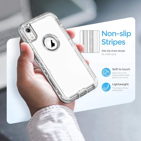 ORIbox Case Compatible with iPhone XR Case, Heavy Duty Shockproof Anti-Fall clear case in Saudi Arabia