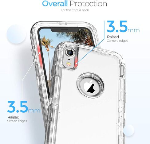 ORIbox Case Compatible with iPhone XR Case, Heavy Duty Shockproof Anti-Fall clear case in Saudi Arabia