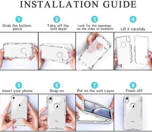 ORIbox Case Compatible with iPhone XR Case, Heavy Duty Shockproof Anti-Fall clear case in Saudi Arabia