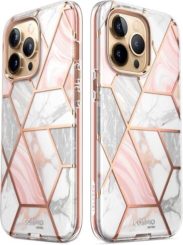 i-Blason Glitter Case for iPhone 13 Pro Max (6.7 Inch) Mobile Phone Case 360 Degree Case Bumper Protective Cover [Cosmo] with Screen Protector 2021 Edition (Marble) in Kuwait