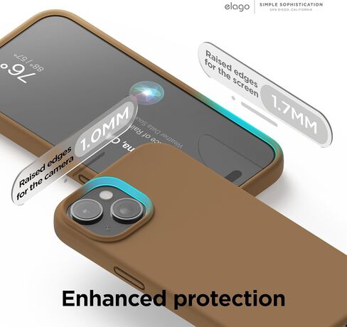 جراب Elago متوافق مع iPhone 15 Plus، جراب سيليكون سائل، غطاء واقٍ لكامل الجسم، مقاوم للصدمات، جراب هاتف نحيف، بطانة ناعمة من الألياف الدقيقة مضادة للخدش، 6.7 بوصة (حجري) in Saudi Arabia