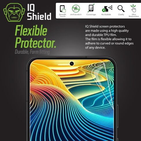 IQShield 2 Pack Screen Protector for Samsung Galaxy S22 Plus / S22+Plus 5G Case Friendly Easy Installation Fingerprint Unlock Anti-Bubble Clear TPU Film in Kuwait