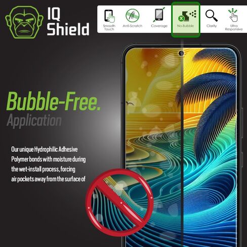 IQShield 2 Pack Screen Protector for Samsung Galaxy S22 Plus / S22+Plus 5G Case Friendly Easy Installation Fingerprint Unlock Anti-Bubble Clear TPU Film in Kuwait
