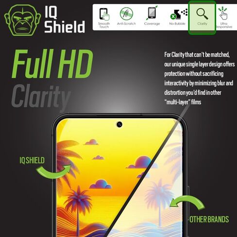 IQShield 2 Pack Screen Protector for Samsung Galaxy S22 Plus / S22+Plus 5G Case Friendly Easy Installation Fingerprint Unlock Anti-Bubble Clear TPU Film in Kuwait