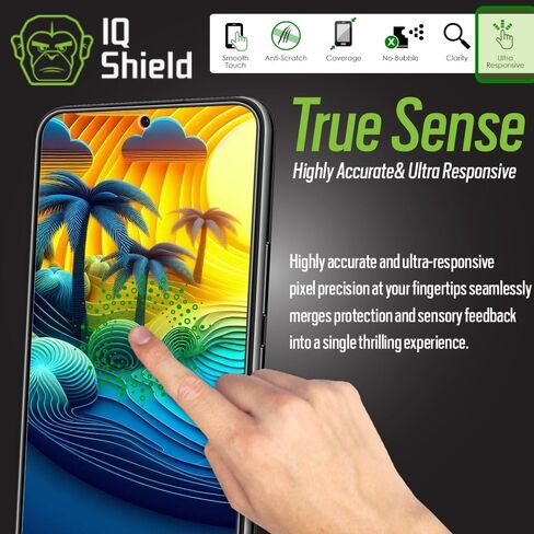 IQShield 2 Pack Screen Protector for Samsung Galaxy S22 Plus / S22+Plus 5G Case Friendly Easy Installation Fingerprint Unlock Anti-Bubble Clear TPU Film in Kuwait