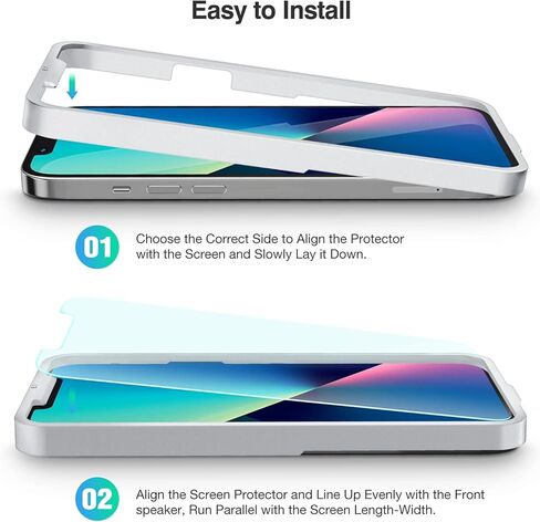 Luckymore Compatible with iPhone 13 Screen Protector, Screen protector for iphone 14 & iphone 13 6.1 Inch 3-Pack in Kuwait