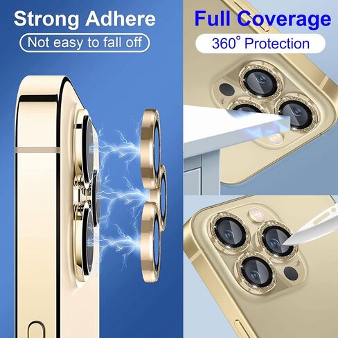 QsmQam [عبوة من قطعتين من واقي عدسة الكاميرا لهاتف iPhone 14 Pro/Pro Max وiPhone 15 Pro/Pro Max، غطاء كاميرا من الزجاج المقوى بحلقة معدنية فردية، مضاد للخدش، مع أدوات مساعدة للتثبيت والإزالة - أرجواني in Saudi Arabia