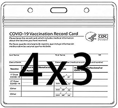 حامل بطاقة أفقية قابل للإغلاق مقاس 4×3 بوصة، حامل بطاقة هوية مقاوم للماء، حامل شارة اسم بلاستيكي، حامل بطاقة الاسم، حامل شارة، شارة تعريف بطاقة شفافة (10) in Kuwait