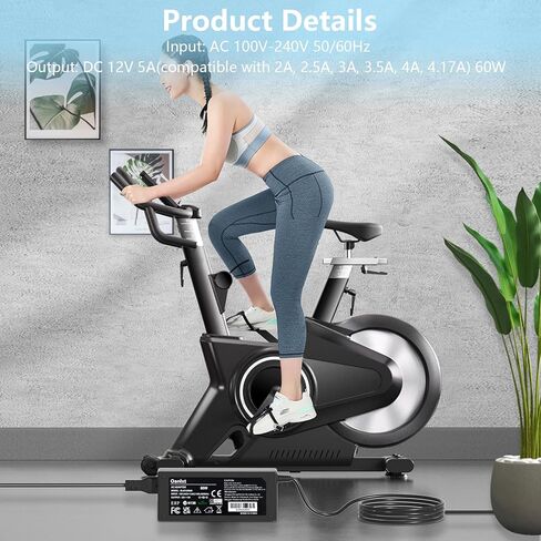 محول تيار متردد 12 فولت متوافق مع دراجة التمرين بيلوتون PLTN-RB1V1 PLTN-RB1VO PLTN-RB1VQ الجيل الاول والثاني والثالث 1 2 3 ATS050TPA121 ATS050TP121 ATS050T-P/A121 ATS050T-P/A121 من اوانلكست in Kuwait