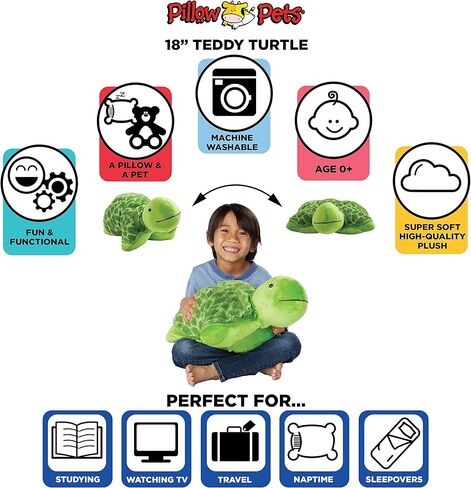 بيلو بيتس لعبة قطيفة محشوة على شكل سلحفاة تيدي من سيجنتشر، مقاس 18 انش in Kuwait