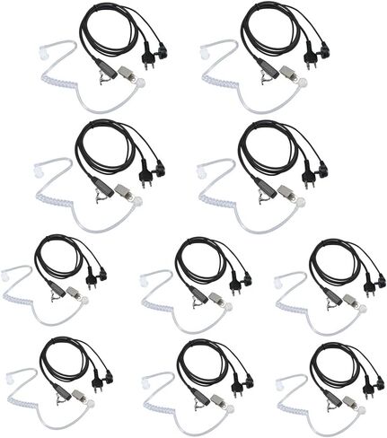 SOUSWEE Walkie Talkie Headset for Midland with Mic and Security Earpieces for 2 Way Radios GXT1000VP4 LXT500VP3 GXT1050VP4 GXT1000XB (10 Packs) in Kuwait