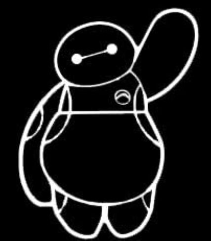 ملصق من الفينيل Pixel Inno Baymax | أبيض | للسيارات والشاحنات والسيارات الرياضية والجدران والنافذة والكمبيوتر المحمول | 5.5 × 4.3 بوصة | PI 0151 in Saudi Arabia