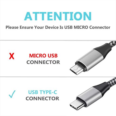 كيبل شاحن فاير 7 8 10 USB C متوافق مع فاير HD 10 وHD10 بلس واصدار الاطفال وكيدز برو (2019-2021) وتابلت فاير HD 8 الجديد و8 بلس كيدز برو (2020) وفاير HD7 الجيل 12 2022 in Kuwait