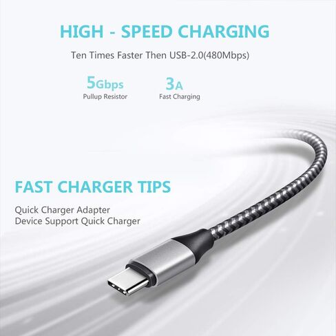 كيبل شاحن فاير 7 8 10 USB C متوافق مع فاير HD 10 وHD10 بلس واصدار الاطفال وكيدز برو (2019-2021) وتابلت فاير HD 8 الجديد و8 بلس كيدز برو (2020) وفاير HD7 الجيل 12 2022 in Kuwait