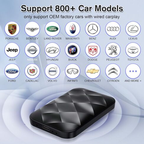 محول LLYYEE CarPlay اللاسلكي مع Netflix/YouTube/Google Play، ترقية 2024 3 في 1 CarPlay ومحول Android Auto اللاسلكي، جهاز تدفق Magic Box للسيارات مع CarPlay السلكية OEM (2 + 16 جيجابايت) in Saudi Arabia