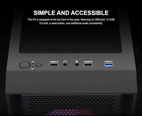 حافظة كمبيوتر ألعاب GAMDIAS White ATX Mid Tower مع زجاج مقسى جانبي، مراوح حافظة RGB 4X 120 مم ومزامنة مع اللوحة الأم 5V RGB in Kuwait