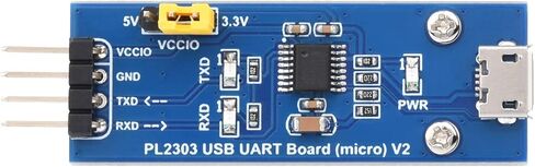 Waveshare PL2303 USB to UART (TTL) Communication Module, Micro Connector, Supports Windows XP/7/8/10/11/... in Saudi Arabia