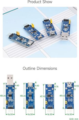 Waveshare PL2303 USB to UART (TTL) Communication Module, Micro Connector, Supports Windows XP/7/8/10/11/... in Saudi Arabia