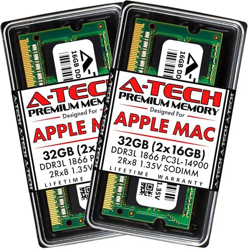 A-Tech 64GB (4x16GB) RAM for Apple iMac Late 2015 27 inch Retina 5K | DDR3L 1866MHz / 1867MHz PC3L-14900 1.35V 204-Pin SODIMM Memory Upgrade Kit in Kuwait