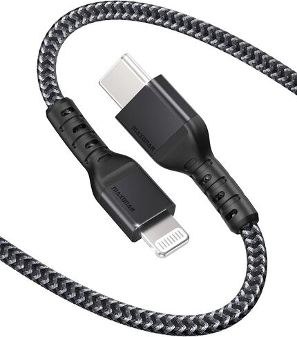 كابل Maxonar USB C إلى Lightning بطول 3 أقدام، [معتمد من Apple MFi] شاحن iPhone سلك مضفر للشحن السريع متوافق مع iPhone 14 Pro Max 13 Pro Max 13 Mini 12 Pro Max 11 Pro Max X XS XR iPad 8 Airpods in Kuwait