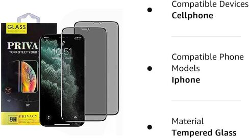 Lacase 2 Pack, Privacy Screen Protector Compatible with iPhone 7 Plus / 8 Plus in Kuwait