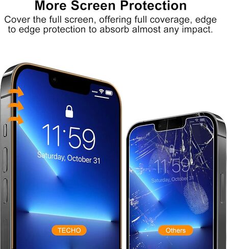 تيكو واقي شاشة للخصوصية متوافق مع ايفون 13 ميني من الزجاج المقوى (تغطية كاملة من الحافة الى الحافة) (مضاد للتجسس) (مناسب للجراب) (عبوة من قطعتين) (5.4 انش) in Kuwait
