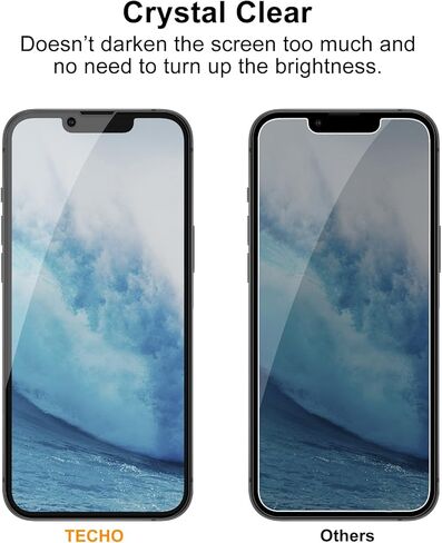 تيكو واقي شاشة للخصوصية متوافق مع ايفون 13 ميني من الزجاج المقوى (تغطية كاملة من الحافة الى الحافة) (مضاد للتجسس) (مناسب للجراب) (عبوة من قطعتين) (5.4 انش) in Kuwait