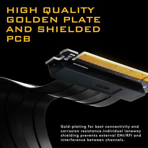 EZDIY-FAB [20cm] PCIE 3.0 16x Extreme High Speed Riser Cable PCI Express Port GPU Extension Card-Straight Connector in Kuwait
