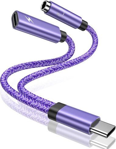 USB C Headphone and Charger Adapter for Samsung Galaxy A14 A54 A24 A13 A53 S23 S22 Ultra S21 S20 FE Z Flip 5, USB C to 3.5mm Aux Audio Jack and Fast Charging Dongle Cable Cord for Pixel 7A 6A 7 6 Pro in Saudi Arabia