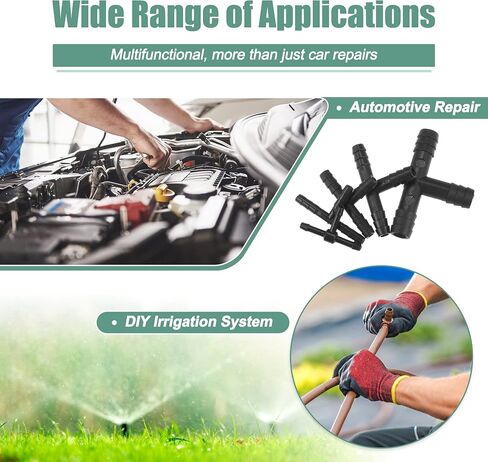 X AUTOHAUX 113 Pcs 12 Size Barbed Type Automotive Vacuum Connector Assortment Kit Hose Straight Connectors Hose Tee Connectors Hose Reducer Connectors Vacuum Line Fittings Repair Kit in Saudi Arabia