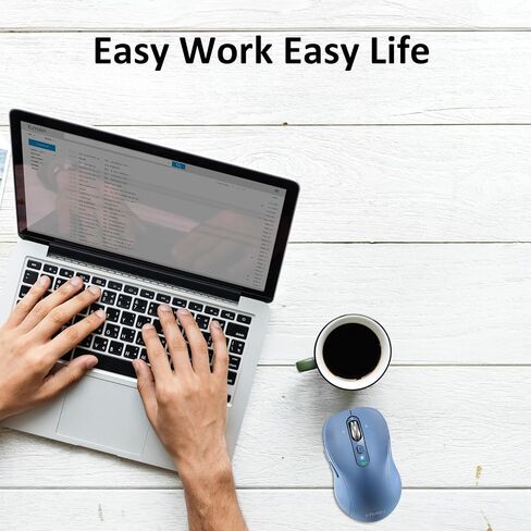 INFINMIND Bluetooth Wireless Mouse for Laptop,USB+BT×2,USB-C Charging,Quiet Multi Device Mouse,Metal 4-Way Super Scrolling,± 3200 DPI,9 Buttons,Ergo Computer Cordless Mice,for iPad/Tablet/Mac/PC/Phone in Saudi Arabia