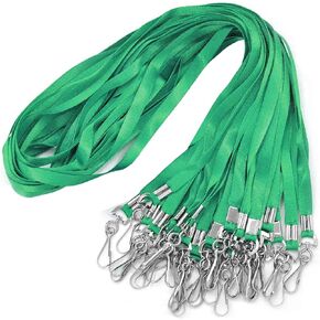 100 Pack Orange Lanyards Swivel Hook Flat Neck Lanyard with Id Holder
