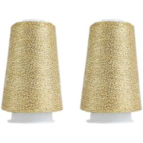 Truevalue 2 Balls Accessory Lurex Yarn, Shining Glitter Metallic Knitting-in Yarn, Sparkle Thread for Knitting and Crochet Sweater Shawl 5000 Yards (Silver Glitter)
