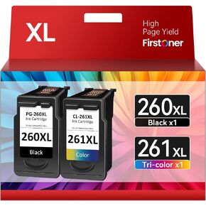 PG-260 XL/CL-261 XL Ink Cartridges Replacement 260 261 for Canon 260XL and 261XL Ink Cartridges fit for Pixma TR7020 TR7022 TS6420 TS5300 TS5320 Printer(1 Black, 1 Color) in Saudi Arabia
