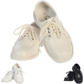 Lito Children's Wear Boys Dress Shoe - Lace Up Communion - Wedding, Graduation, Formal Matte Shoe in Kuwait