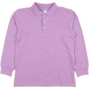 Leveret Kids & Toddler Boys Girls Long Sleeve 100% Cotton Uniform Polo Shirt Variety of Colors (Size 2-14 Years) in Saudi Arabia