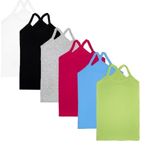 Phedrew Girls Dance Tank Tops قطن كامي تانك سكوب الرقبة قمصان داخلية 6-Pack in Kuwait