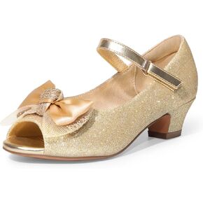 DREAM PAIRS Girls Heels Dress Shoes Party Wedding Bow Flower Flats Princess Sandals for Little Kid/Big Kid in Kuwait