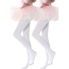 leg elegant Girls Microfiber Soft Opaque Footed Tights and Stockings