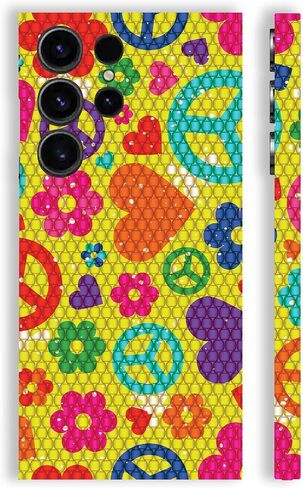 MightySkins Skin Compatible with Samsung Galaxy S23 Ultra Full Wrap - Peace Cloth | Protective, Durable, and Unique Vinyl Decal wrap Cover | Easy to Apply & Change Styles | Made in The USA in Saudi Arabia