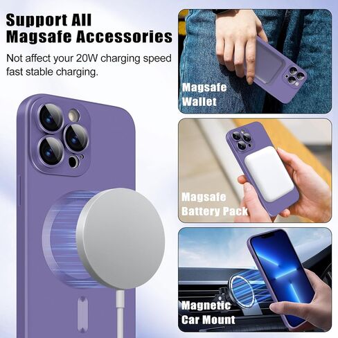 حافظة Newseego لهاتف iPhone 13 Pro Max المغناطيسية، حافظة طلاء معدنية فاخرة مع واقي كامل لعدسة الكاميرا للنساء والفتيات والرجال، غطاء ناعم من مادة TPU مضاد للخدش ومضاد للصدمات لهاتف iPhone 13 Pro Max-وردي in Saudi Arabia