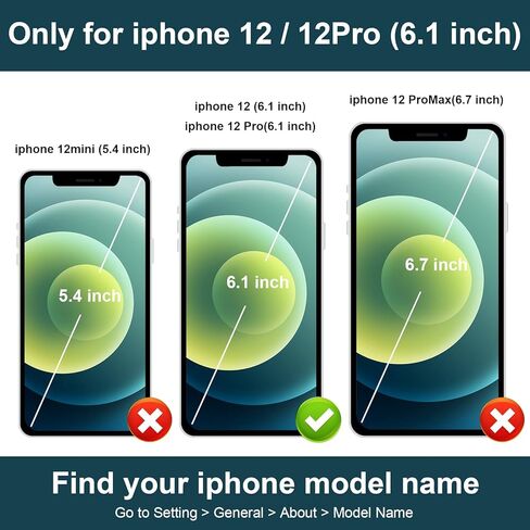 حافظة محفظة Folosu لهاتف iPhone 12/12 Pro مع حامل بطاقة، حامل حلقة لحزام المعصم، حلقة قبضة إصبع من جلد البولي يوريثان، غطاء مضاد للصدمات بأزرار مزدوجة 6.1 بوصة أسود in Saudi Arabia