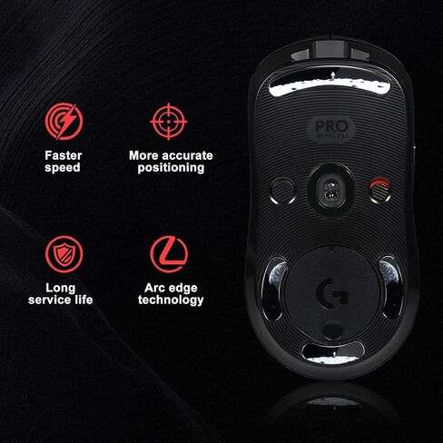 immoenuc Glass Mouse Skates for Logitech G502 X Plus & G502 X Lightspeed Wireless Gaming Mouse Feet Pads Smooth Durable Game Mouse Accessories Slimmer Toughened Glass Fabrication in Kuwait