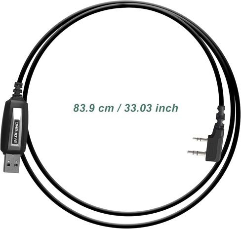 MvToe Programming Cable Compatible with UV-5R, 5RA, 5RE, BF-F8HP, UV3R Plus, BF-888S, 5R EX, 5RX3, GA-2S, BF-F8+, H777 UV82HP Handheld ham Radio transceiver Ham Two Way ham Portable Radios in Kuwait