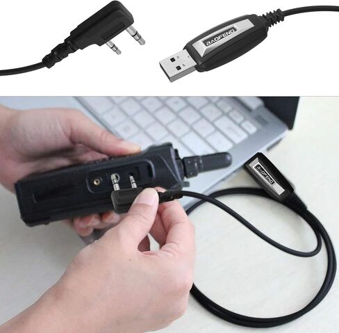 MvToe Programming Cable Compatible with UV-5R, 5RA, 5RE, BF-F8HP, UV3R Plus, BF-888S, 5R EX, 5RX3, GA-2S, BF-F8+, H777 UV82HP Handheld ham Radio transceiver Ham Two Way ham Portable Radios in Kuwait