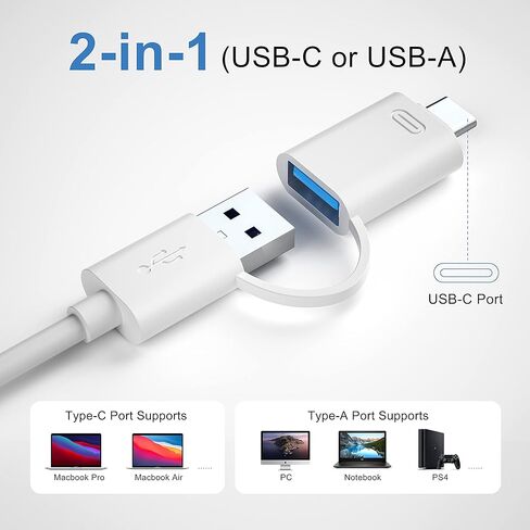 موزع USB BYEASY، موزع USB 3.1 C إلى USB 3.0 مع 4 منافذ وكابل ممتد بطول 2 قدم، موزع USB محمول رفيع للغاية لأجهزة MacBook، Mac Pro/Mini، iMac، Ps4، PS5، Surface Pro، محرك فلاش، Samsung (أسود) in Kuwait